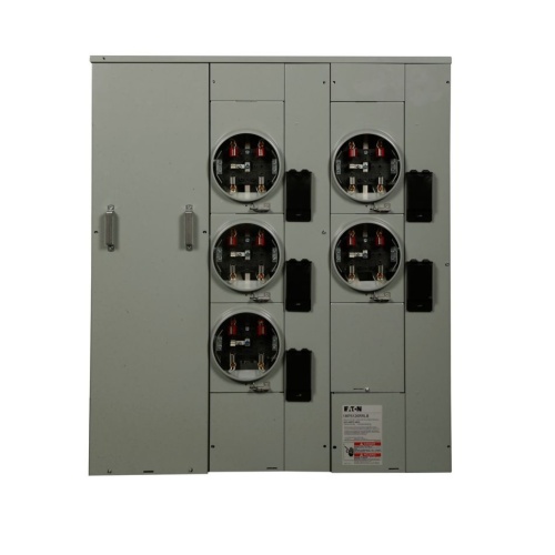 Eaton 1MP5126RRLBCPS - Meter Pack, 125 Amp, Single Phase In, Single Phase Out, 120/240 VAC, 5 Jaws, 5 Sockets