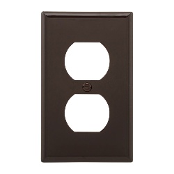 Eaton T3-2-10/E - Duplex Receptacle Wallplate, Brown