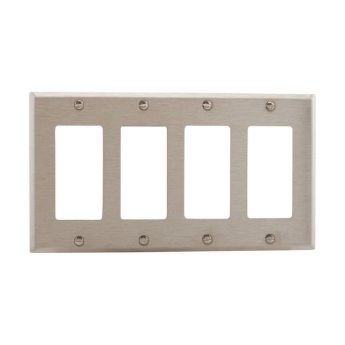 Eaton 93404-BOX - Decorator/GFCI Wallplate, Stainless Steel