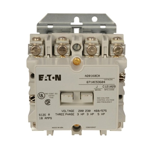 Eaton A201KACB Non-Reversing Motor Control Contactor 208 Max Volt