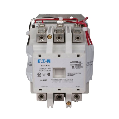 Eaton A202K3BA Magnetically Held Lighting Contactor - 100 Amp, 120 Max Volt