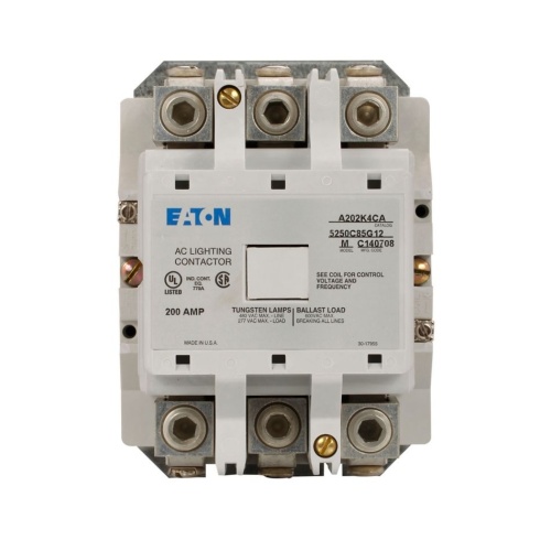 Eaton A202K4CAM Magnetically Held Lighting Contactor - 200 Amp, 120 Max Volt