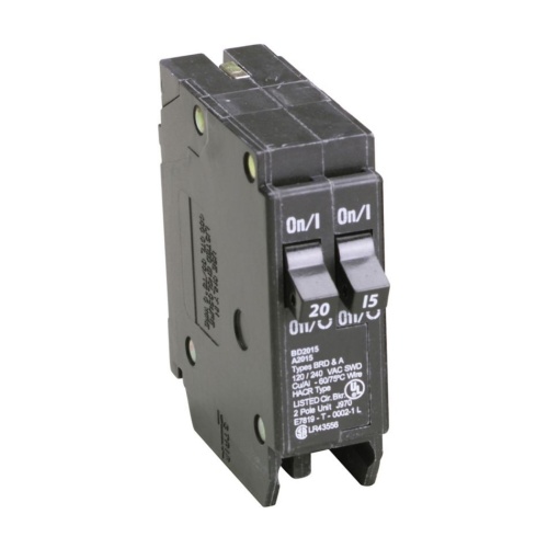 Eaton BD2015BP100 Thermal Magnetic Circuit Breaker - 120 Max Volt 20 Amp, 15 Amp