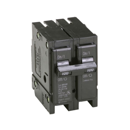 Eaton BR2100 Thermal Magnetic Circuit Breaker, 240 Max Volt, 100 Amp, Two Pole