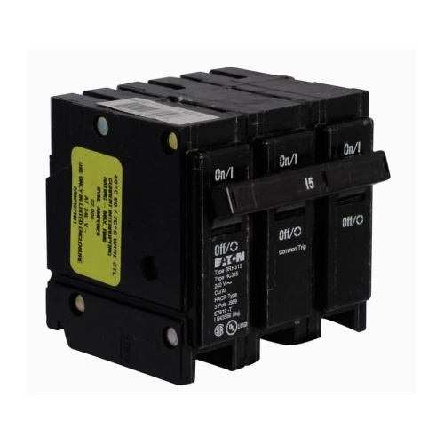 Eaton BRH315 Thermal Magnetic Circuit Breaker - 240 Max Volt 15 Amp