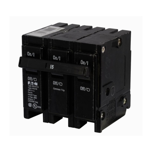 Eaton BRH315 Thermal Magnetic Circuit Breaker - 240 Max Volt 15 Amp