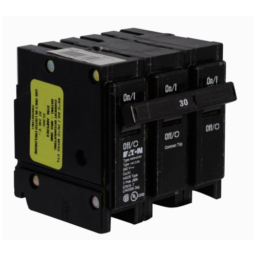 Eaton BRH330 Thermal Magnetic Circuit Breaker - 240 Max Volt 30 Amp