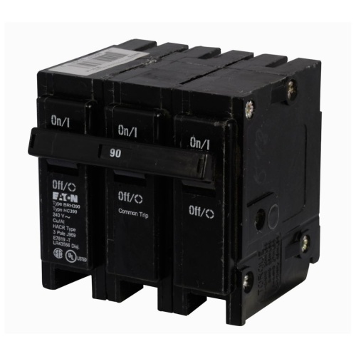 Eaton BRH390 Thermal Magnetic Circuit Breaker - 240 Max Volt 90 Amp