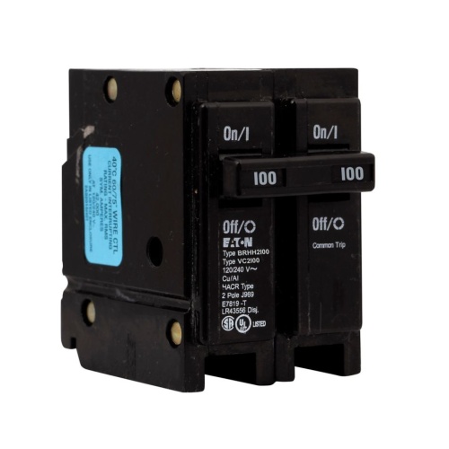 Eaton BRHH2100 Thermal Magnetic Circuit Breaker - 240 Max Volt 100 Amp