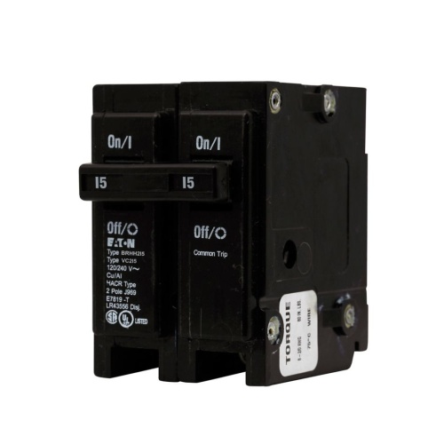 Eaton BRHH215 Thermal Magnetic Circuit Breaker - 240 Max Volt 15 Amp