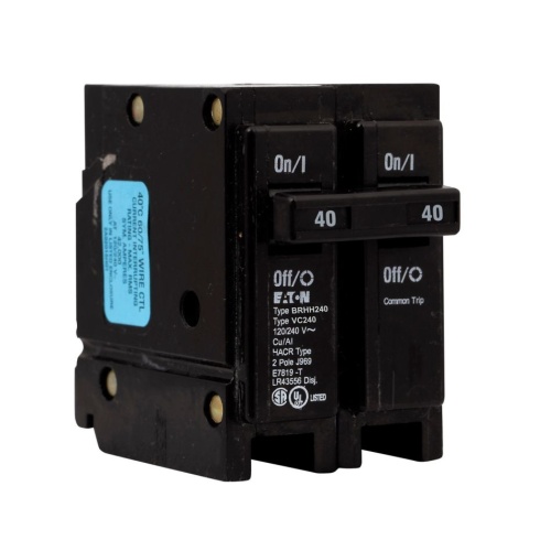 Eaton BRHH240 Thermal Magnetic Circuit Breaker - 240 Max Volt 40 Amp