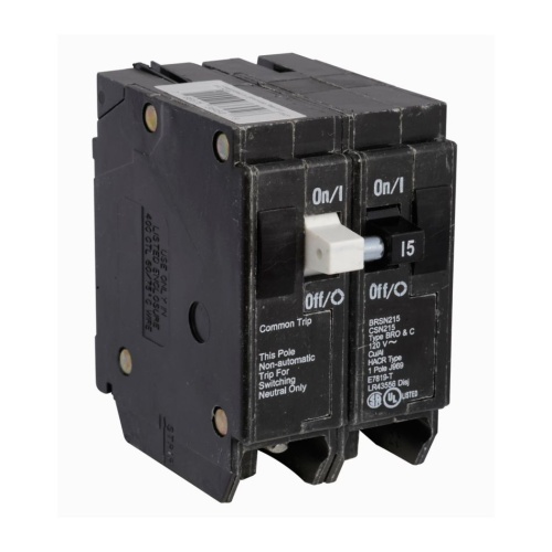 Eaton BRSN215 Thermal Magnetic Circuit Breaker - 120 Max Volt 15 Amp