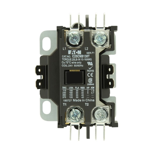 Eaton C25CNB130C - Definite Purpose Contactor 30 Amp 240 Max Volt