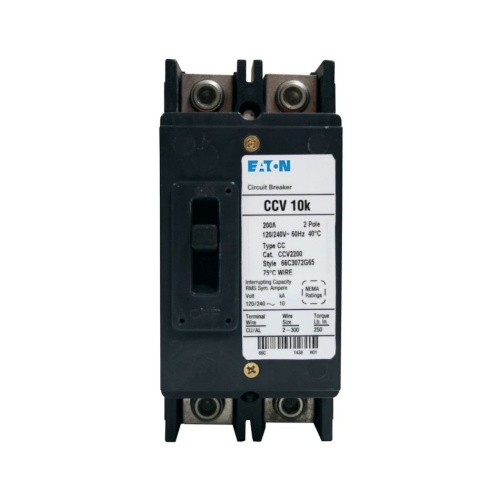 Eaton CCV2200 Main Breaker, 240 Max Volt, 200 Amp, Two Pole