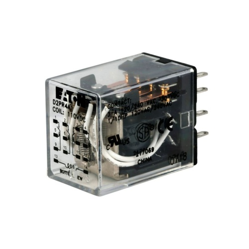 Eaton D2PR4A1 Plug-In-Electromagnetic - 4PDT, 125 Volt Coil, 10 Amp