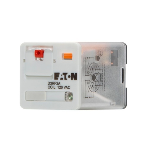 Eaton D3RF2T Plug In Unit-Ice Cube Relay - 2PDT, 24 Volt Coil, 10 Amp