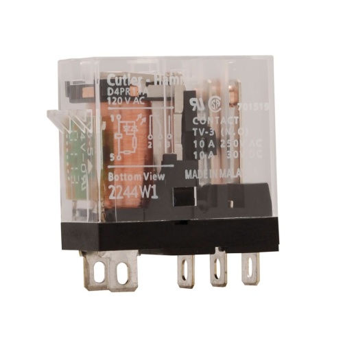 Eaton D4PR11R1 Plug-In-Electromagnetic - 1PDT, 12 Volt Coil, 10 Amp