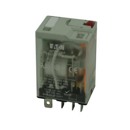 Eaton D7PF2AA Plug-In-Electromagnetic - 2PDT, 120 Volt Coil, 15 Amp