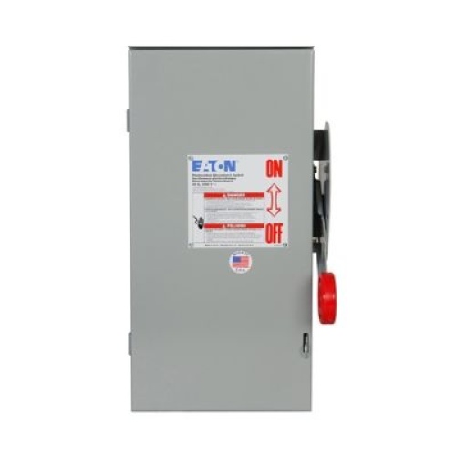 Eaton DCU1104FRM Heavy Duty DC Disconnect - 200 Amp, NEMA 3R, Painted Galvanized Steel, 1000 VDC