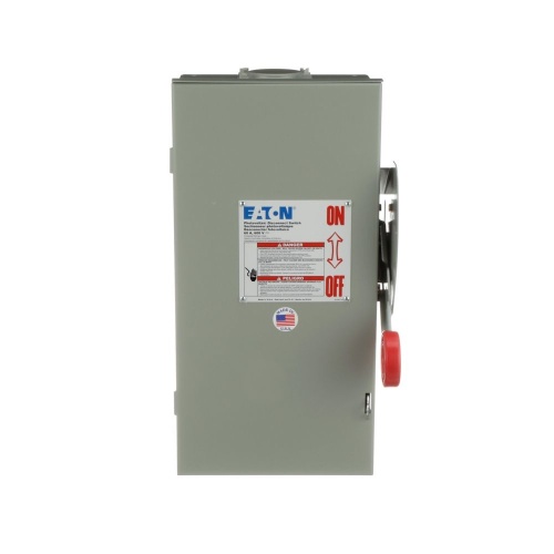 Eaton DH361UWK2316 Heavy Duty Safety Switch - 30 Amp, NEMA 4X, Three Pole, 316 Stainless Steel, 600 VAC, Three Wire