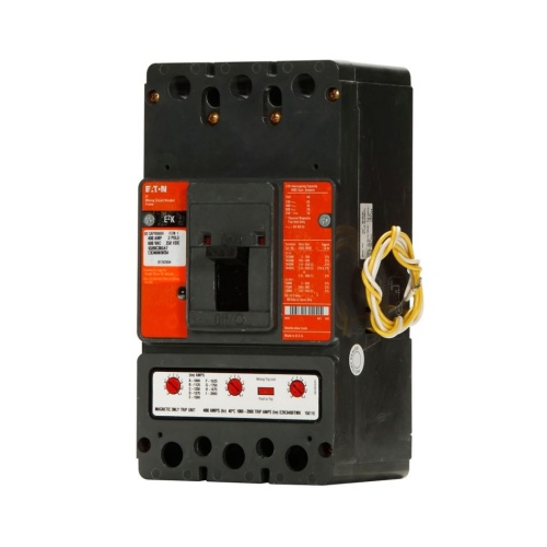 Eaton E2K3400MKS54 Mining Molded Case Circuit Breaker, E2 Series, 600 Max Volt, 400 Amp, Three Pole