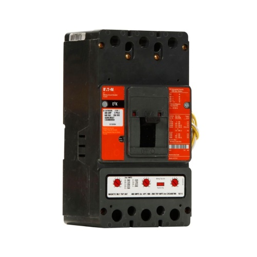 Eaton E2K3400MKS54 Mining Molded Case Circuit Breaker, E2 Series, 600 Max Volt, 400 Amp, Three Pole