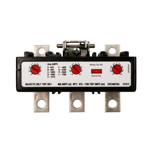 Eaton E2K3400TMG Mining Molded Case Circuit Breaker, E2 Series, 600 Max Volt, 400 Amp, Three Pole