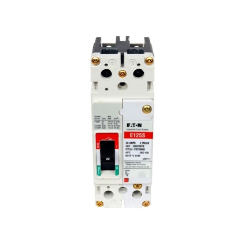 Eaton EGB2125FFB Molded Case Circuit Breaker, G Series, 347 Max Volt, 125 Amp, Two Pole