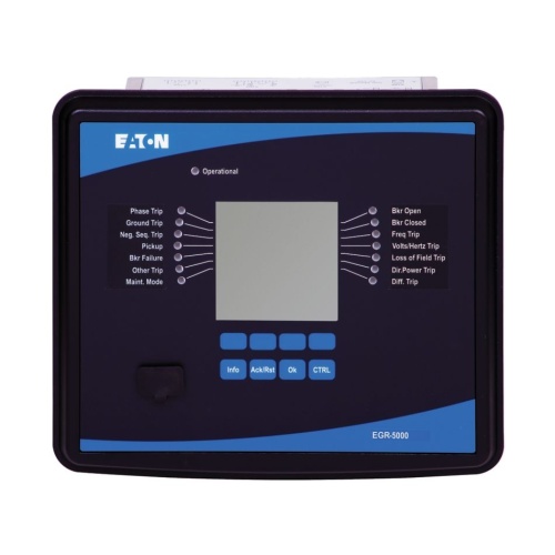 Eaton EGR-5000-2B0FA0 Generator Protection Relay - 8 Inputs 9 Outputs, 2 AnaIog Inputs 2 Analog Outputs