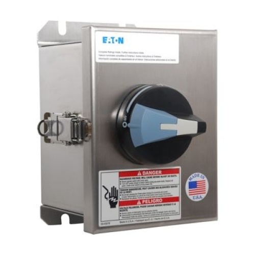 Eaton ER53040UW Rotary Disconnect Switch - 40 Amp, NEMA 4X, Three Pole ...