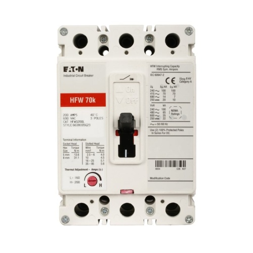 Eaton HFW3032JL Complete Molded Case Circuit Breaker - 690 Max Volt 32 Amp