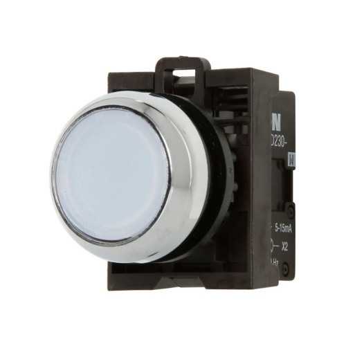 Eaton M22M-DRL-W-K10-230W Modular Pushbutton, M22 Series, 22.5 mm