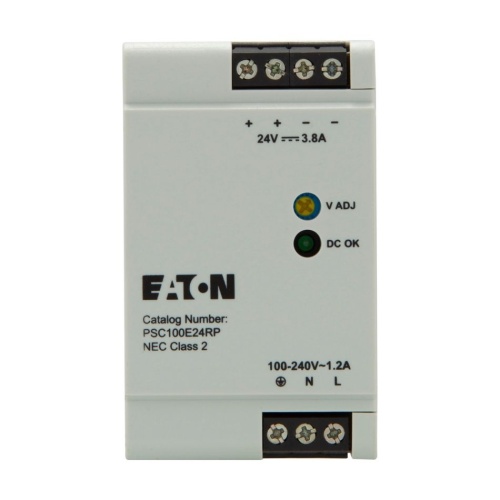 Eaton PSC100E24RP - PSC Compact Power Supply, 100 Watt, Single Phase, 100-240 VAC In, 24 VDC Out