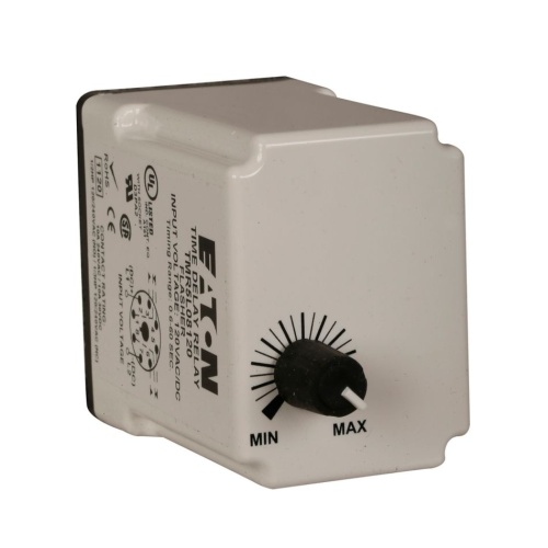 Eaton TMR5N12240 - Octal style terminals, 8 pins, ON delay, 3-300 sec time delay, 240 Vac/dc input voltage, 10A max. allowable load, DPDT contact configuration
