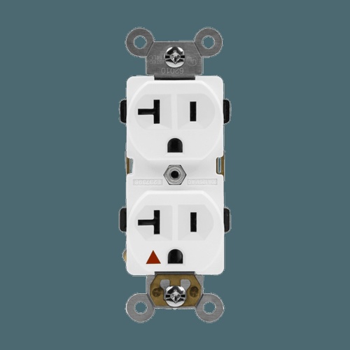 Enerlites 62020-W Hospital Grade 20A Receptacle, 5-20R