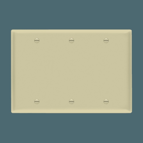 Enerlites 8803-GY Blank Cover Three-Gang Wall Plate