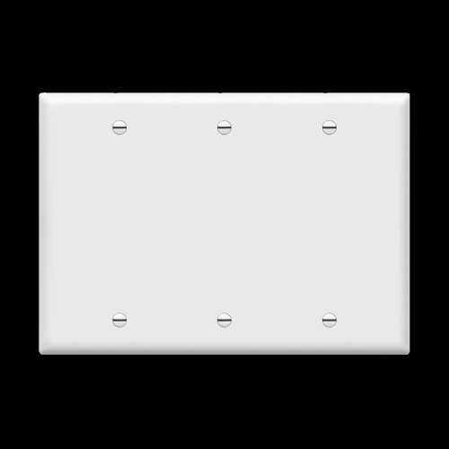 Enerlites 8803-LA Blank Cover Three-Gang Wall Plate