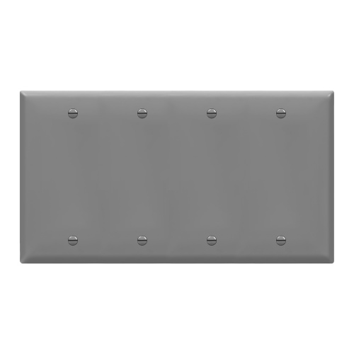 Enerlites 8804-BK Blank Cover Four-Gang Wall Plate
