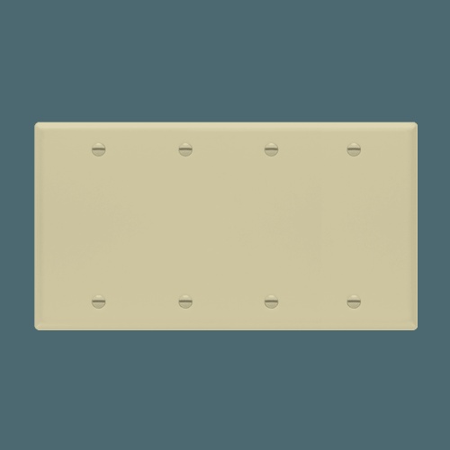 Enerlites 8804-GY Blank Cover Four-Gang Wall Plate