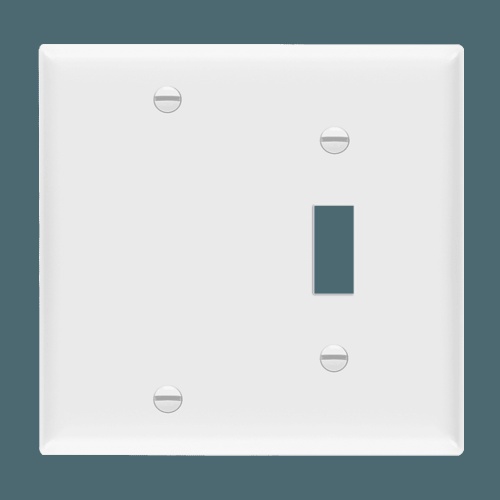 Enerlites 881121-I Combination Two-Gang Wall Plate Toggle and Duplex Receptacle