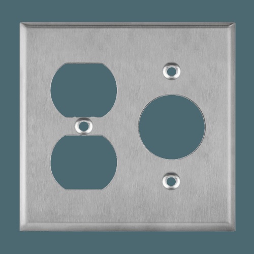 Enerlites 881121-W Combination Two-Gang Wall Plate Toggle and Duplex Receptacle
