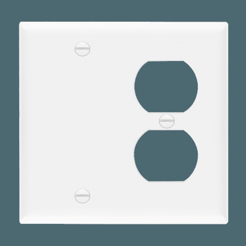 Enerlites 881121M-I Combination Two-Gang Wall Plate Toggle and Duplex Receptacle, Mid-Size