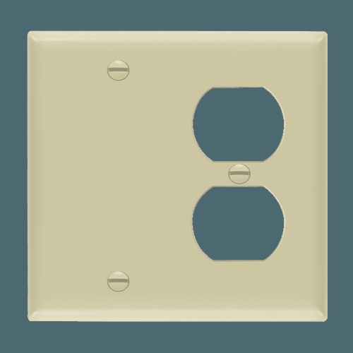Enerlites 881131-W Combination Two-Gang Wall Plate Toggle and Decorator/GFCI
