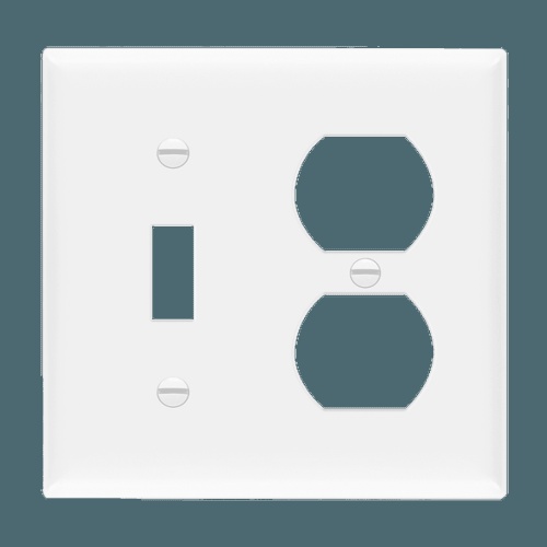 Enerlites 881131M-I Combination Two-Gang Wall Plate Toggle and Decorator/GFCI, Mid-Size