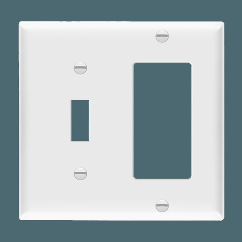 Enerlites 881132-BK Combination Three-Gang Wall Plate Toggle and 2 Decorator/GFCI