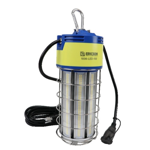 Ericson 1006-LED-150 Commercial Temp Work Light - LED OMNI, 150 Watts, 18000 Lumens, 100/277 Volt, IP64, 13 Amp, SJTW