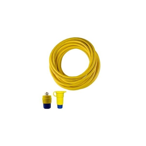 Ericson 2322PW6P124AYAM Perma-Kleen Antimicrobial Cordset - 25 ft, 12/4 AWG, 20 Amp, Yellow