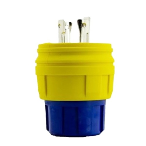 Ericson 2520-PW6P Extreme Grade, Watertight Plug - Yellow, IP69K, 30 Amp, 125 Volt, 250 Volt