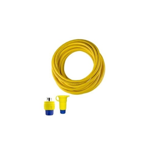 Ericson 2524PW6P104AYAM Perma-Kleen Antimicrobial Cordset - 25 ft, 10/4 AWG, 30 Amp, Yellow