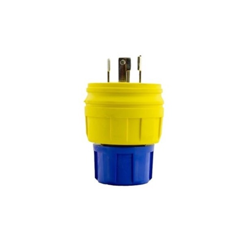 Ericson 2528-PW6P Extreme Grade, Watertight Plug - Yellow, IP69K, 30 Amp, 120 Volt, 208 Volt